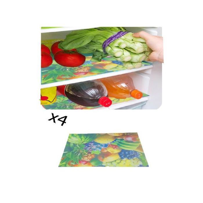 4 pièces couvercle intérieur du réfrigérateur, tapis pour armoire de réfrigérateur