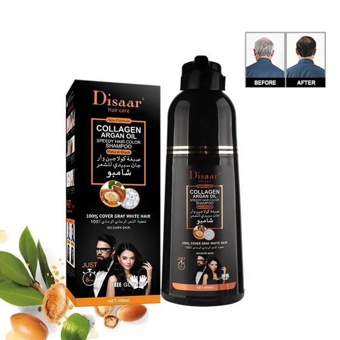 Shampoing colorant cheveux naturels Noir disaar