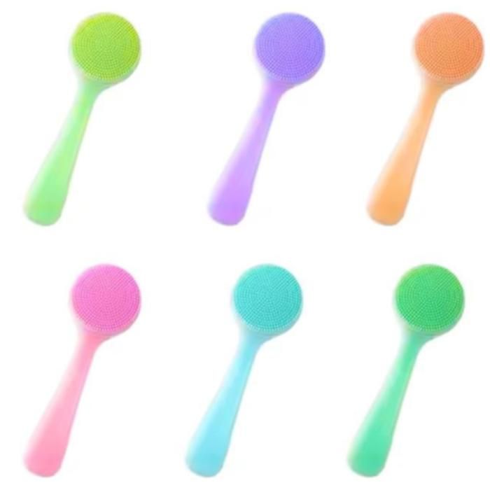 Brosse de gommage pour le visage et soins de peau pour nettoyage en profondeur (Couleur aléatoire)