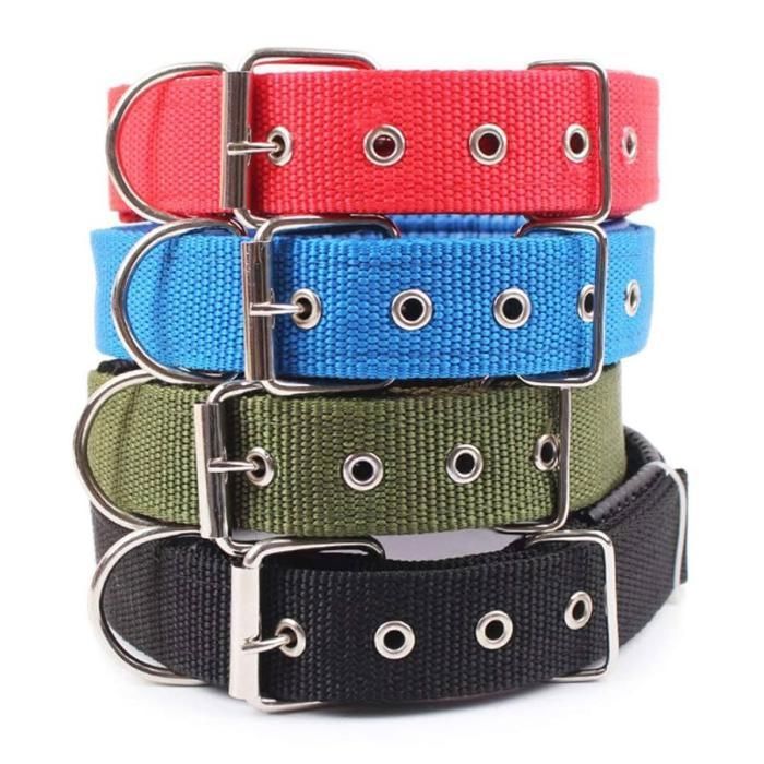 Collier pour chien, confortable et réglable en nylon (Couleur aléatoire)