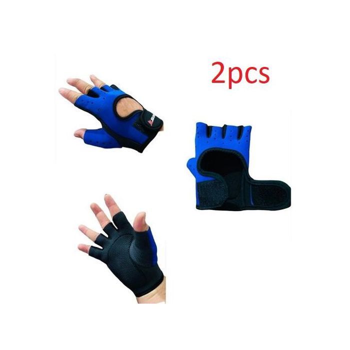 Paire de Gants de Sport Demi-Doigts – Unisexes – Respirants et Antidérapants