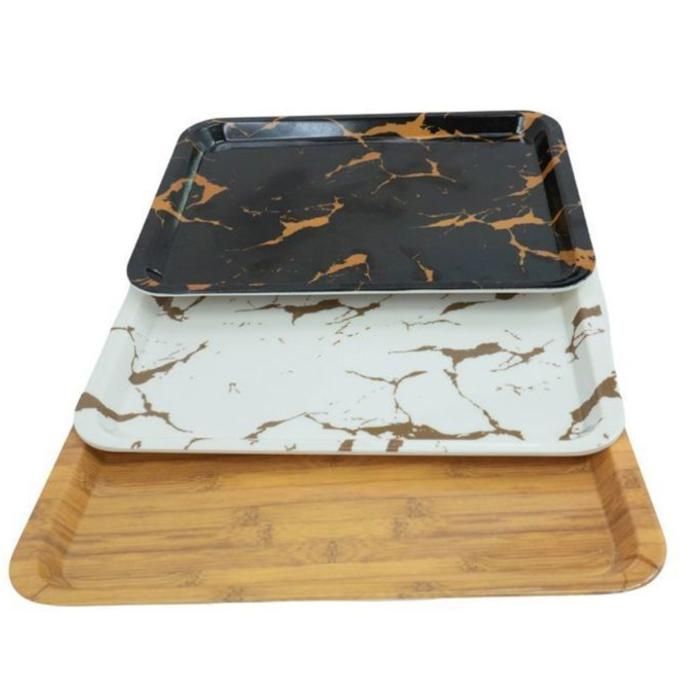 Plateau de service rectangulaire en plastique 26,5 x 19,5 cm