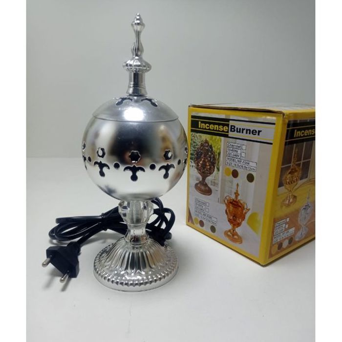 Brûleur d'encens électrique en métal arabe, bakhoor traditionnel
