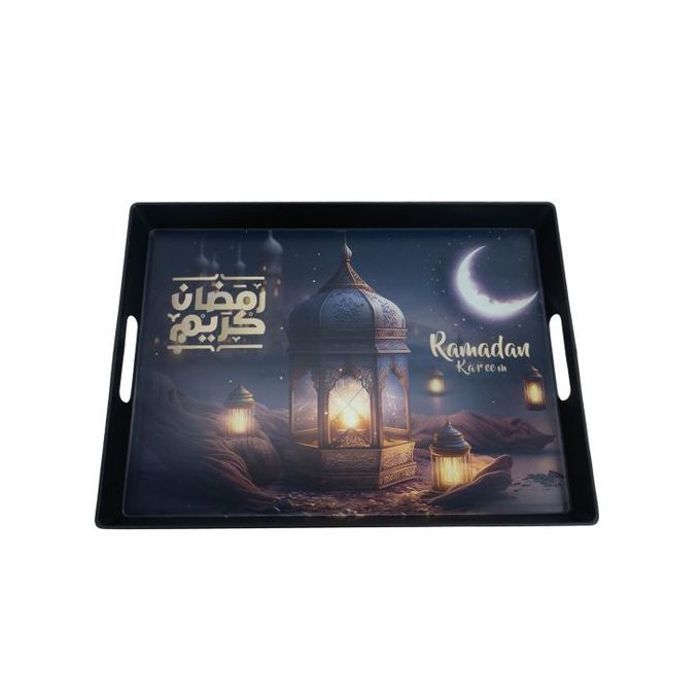 Plateau de service en plastique "Ramadan kareem",plateau de vaisselle,38x28cm
