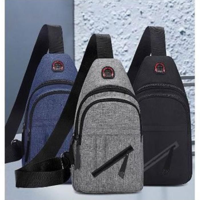 Sac de poitrine uni sexe sac à bandoulière petit sac à dos sac anti-vole