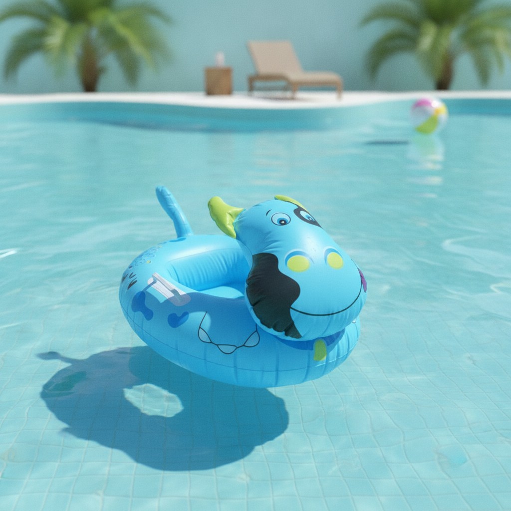 Bouée de natation gonflable en forme de vache pour enfants - Marjane Mall - Image 3