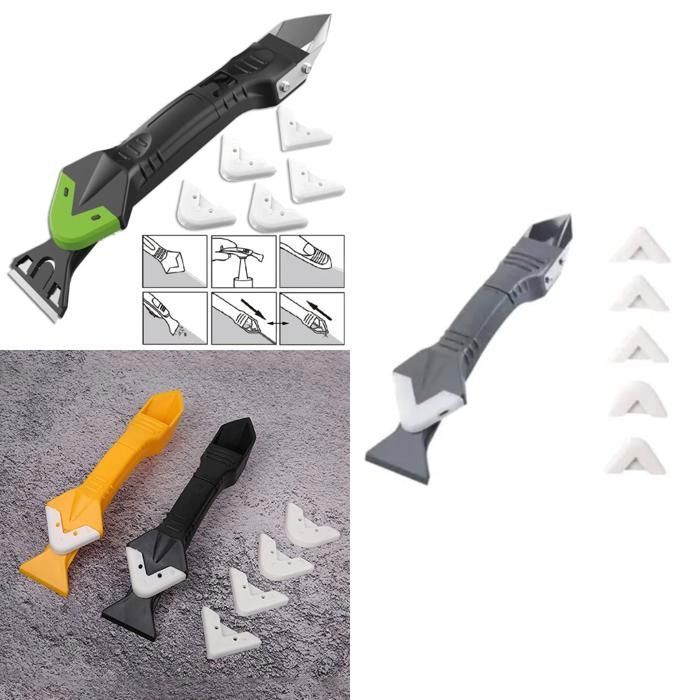 Grattoir d'angle en silicone pour colle et calfeutrage  (Couleur aléatoire)
