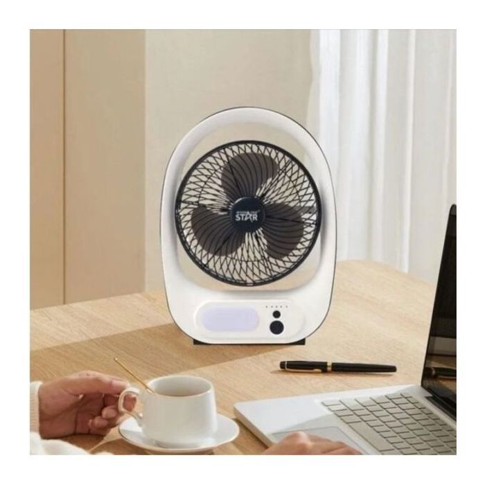 Ventilateur de bureau avec lumière nocturne intégrée pour voyage et maison
