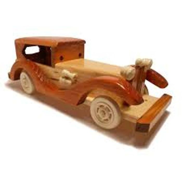 Voiture ancienne en bois, voiture décoratif, voiture jouet pour enfants