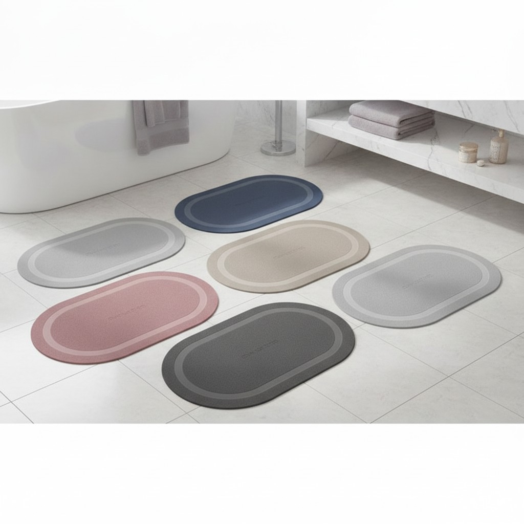Tapis de salle de bain diatomées (Couleur et designe aléatoire) - Marjane Mall - Image 2