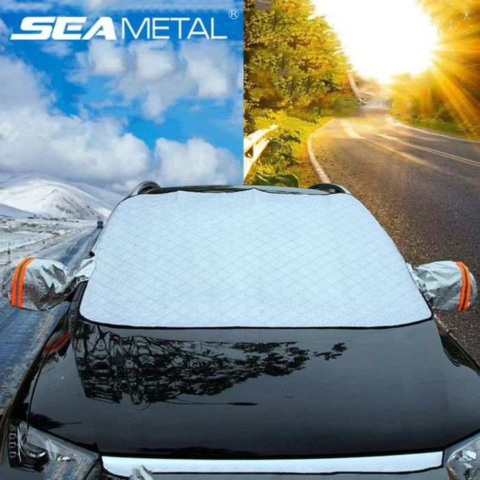 Protection pare-brise et miroirs anti-givre neige pluie soleil