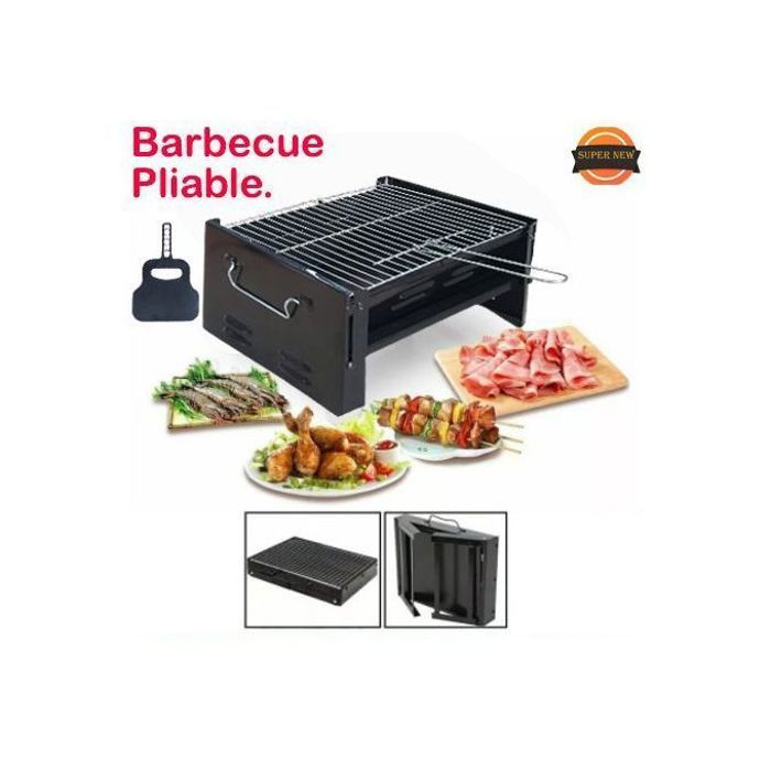 Barbecue charbon pliable portable facile à utiliser
