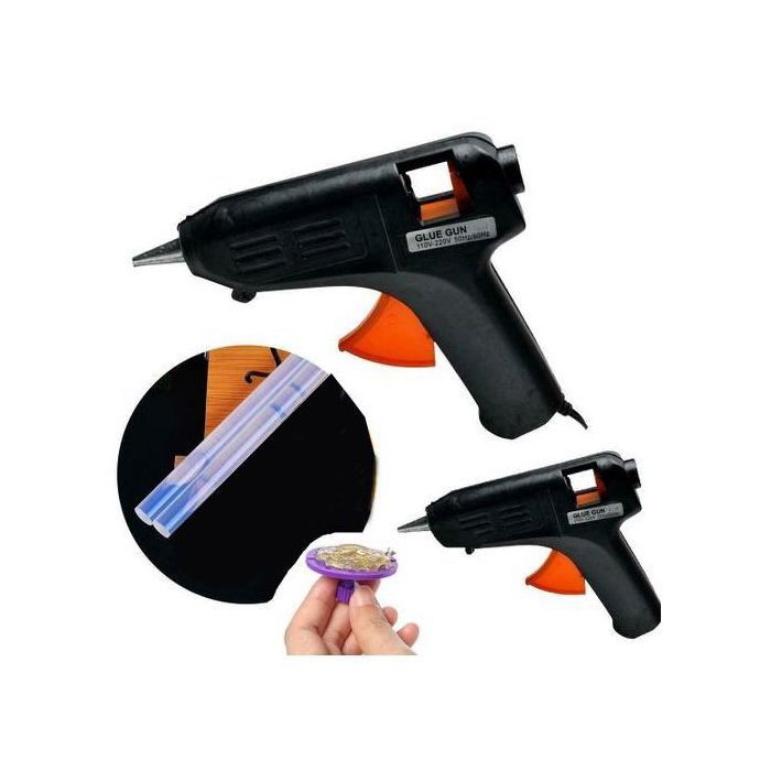 Mini pistolet à colle - GENERIC - 40W - Haute température - Sèche rapidement - Compatible avec bâtons de 7mm