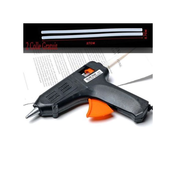 Mini pistolet à colle thermofusible cartouche colle glu 20w + 2 colle gratuit