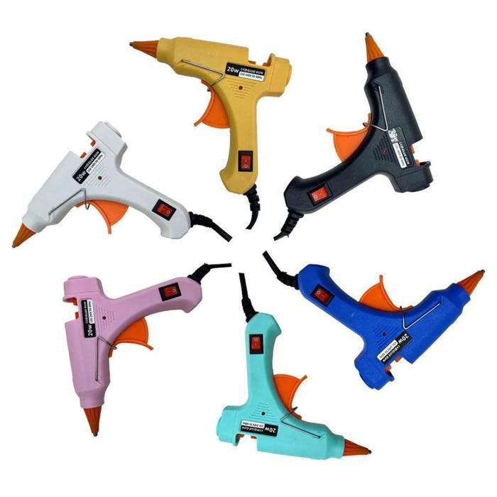 Professionnel pistolet 11mm bâton de colle thermofusible électrique glue 100w +2 colle (Couleur aléatoire)
