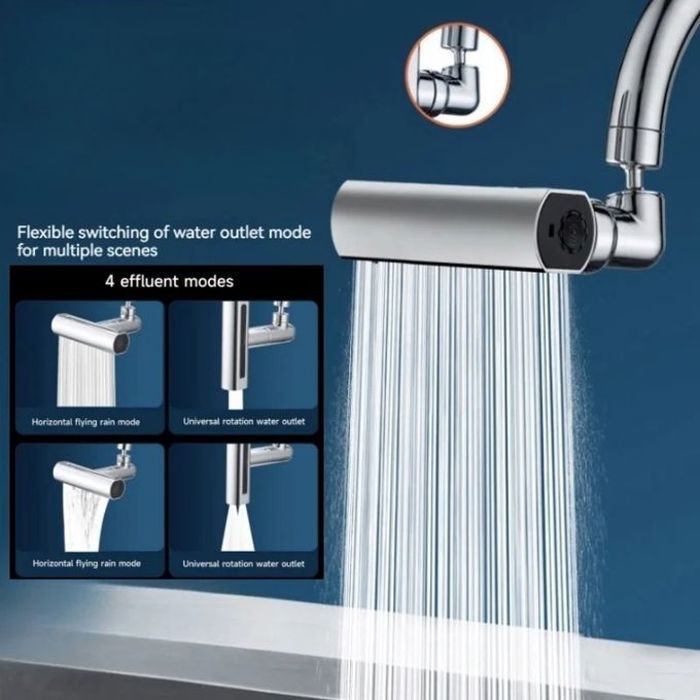 Robinet cuisine pivotant multifonctionnel economie d'eau
