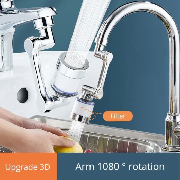 Aérateur universel 1080° anti-eclaboussures deux modes d'eau