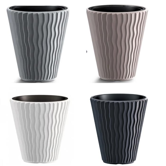 Pot de fleurs - Haute qualité - Noir - 12,5 litres - Résistant aux UV - Rond