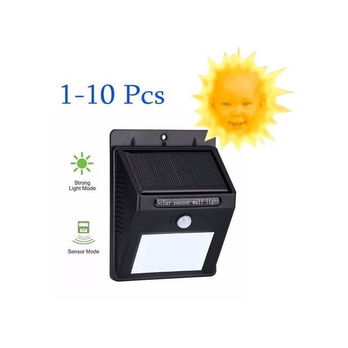 Lamp solaire 10 pièces lampe solaire d'extérieur led solar avec fonction detection de mouvement