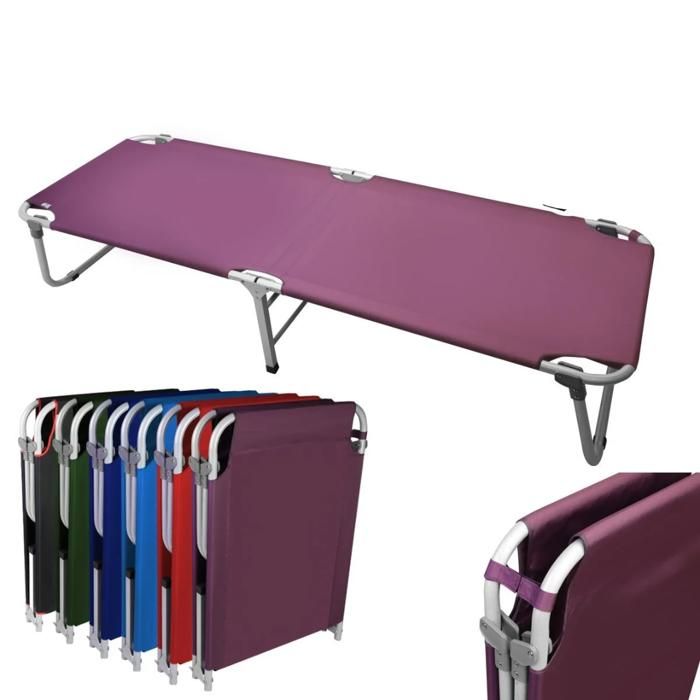 Lit de camping pliable extérieur(Couleur aléatoire)