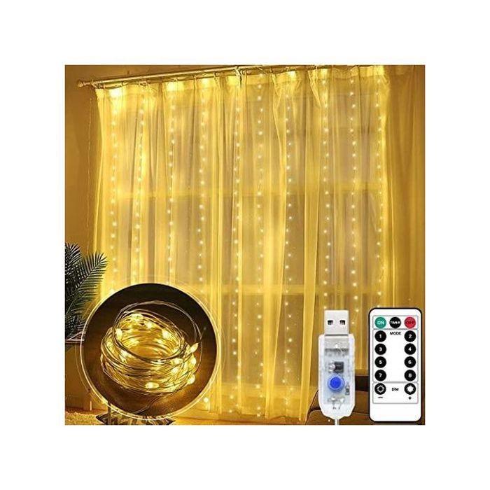 Rideau lumineux led avec télécommande