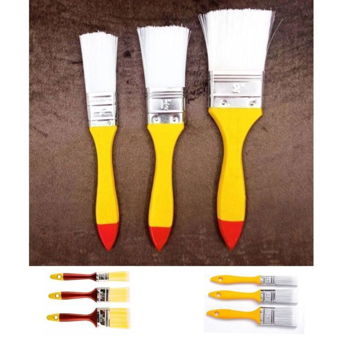 Trio de pinceaux professionnels peinture et huilage