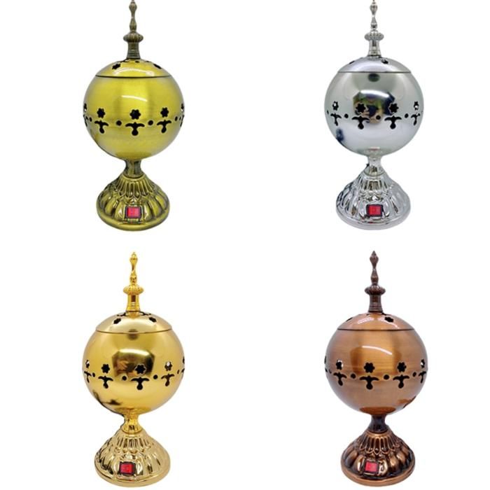Mbikhra électrique en métal, brûleur d'encens élégant, mbikhra arabic
