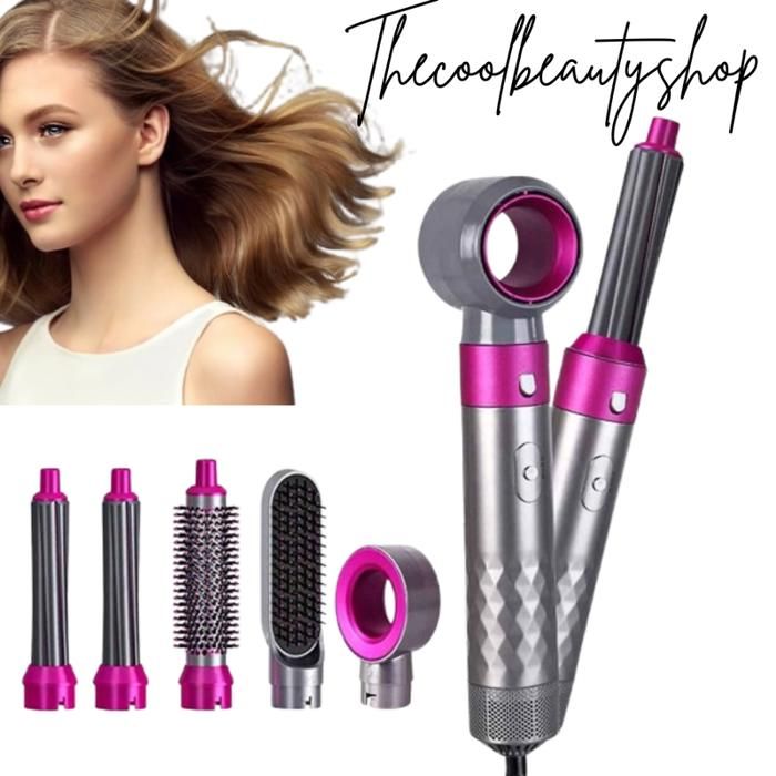 Professionnelles 5 en 1 Brosse à air Chaud Haut de Gamme pour Friser Lisser et Coiffer Les Cheveux