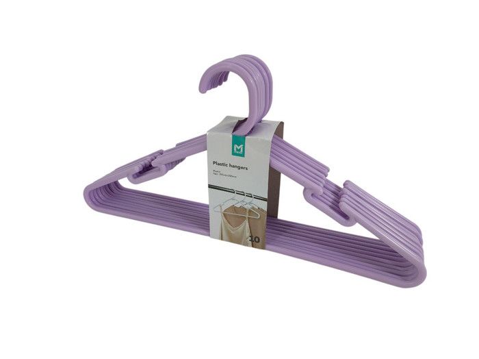 Cintres en Plastique PP Violets - Lot de 10