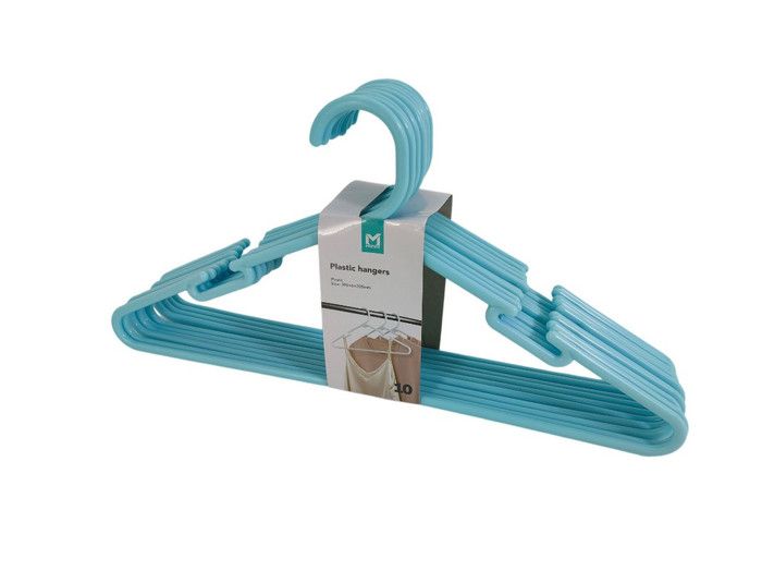 Cintres en Plastique PP Bleus - Lot de 10
