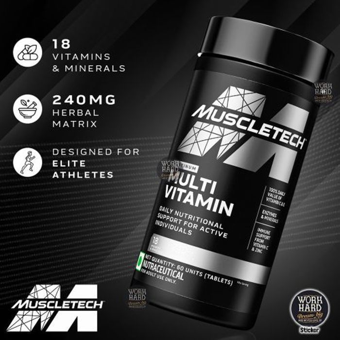 Muscletech 100% mass gainer + PLATINUM 100% MULTIVITAMINE - 90 comprimés