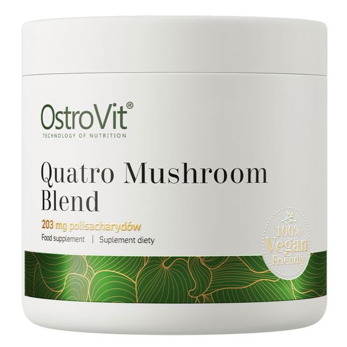 Quatro Mushroom Blend 100 g Natural - Reishi, Lion's Mane, Cordyceps & Chaga