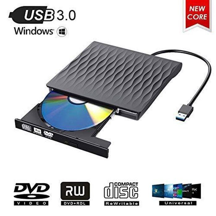 Lecteur / graveur de CD /DVD externe avec interface USB3.0 / TYPE C  compatible avec MacBook Air iMac Windows et ordinateur portable