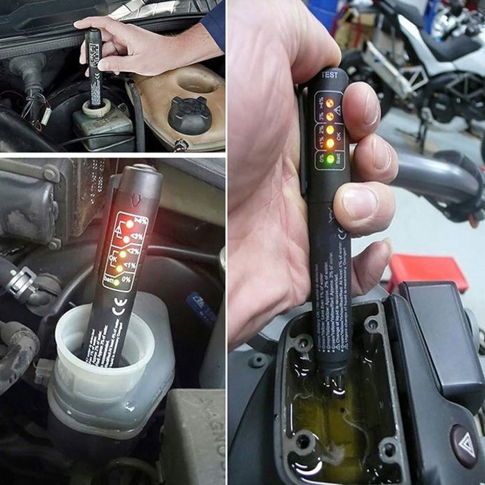Testeur de liquide de frein avec 5 indicateurs LED,diagnostic de frein,analyseur d'humidité d'huile