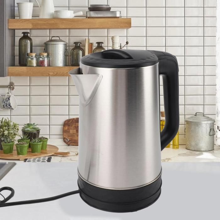 Bouilloire électrique INOX à ébullition Rapide, 1800 W Arrêt Automatique, Résistant aux Taches, capacité de 2,3 L