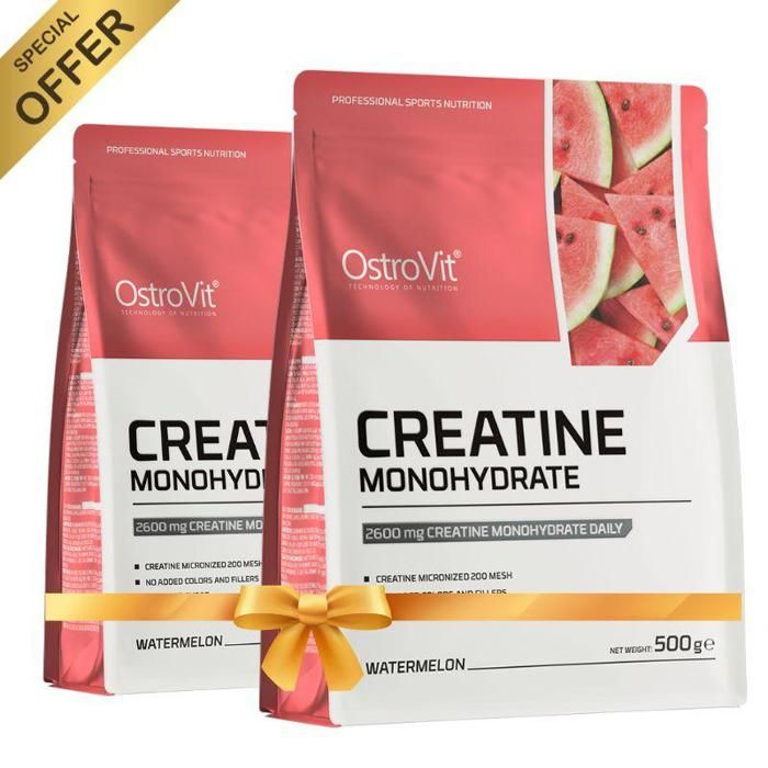 2 X Creatine Monohydrate 166 Servings Micronized 500 g Pastéque