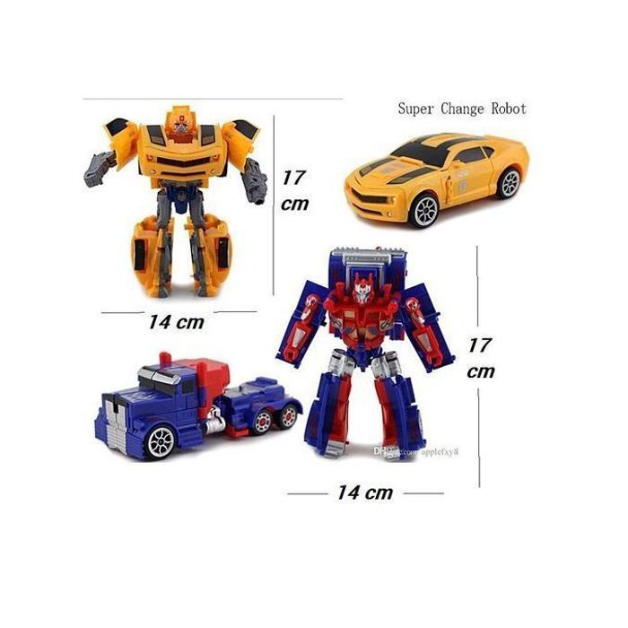 Ensemble de 2 Transformers voitures-robots