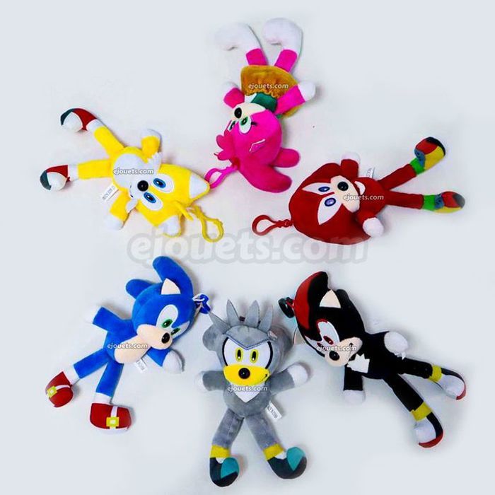 Collection de 6 Figurines Sonic en Peluche