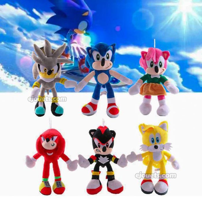 Lot de 6 Jouets en Peluche Sonic : collectionnez tous vos personnages préférés