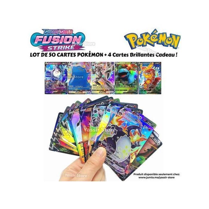 Lot de 54 Cartes Pokémon FUSION STRIKE : un jeu de cartes avec des cartes brillantes