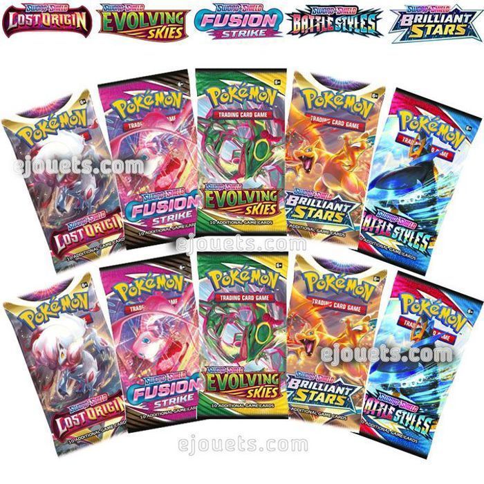 Pokémon TCG : 8 Booster Packs de différentes séries : découvrez les dernières cartes Pokémon