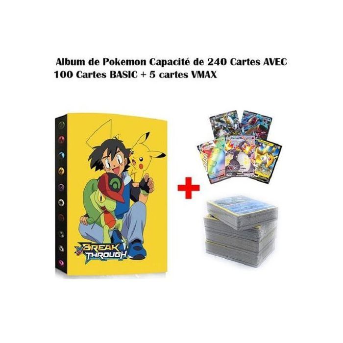 Album de collection Pokemon de 240 Cartes + 105 cartes : un cadeau parfait pour les collectionneurs