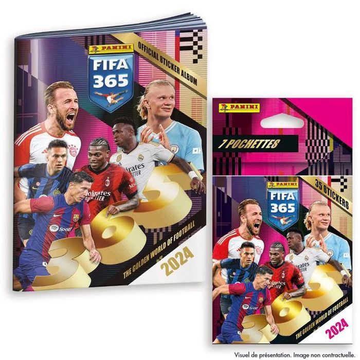 Album Panini FIFA 365 + 7 pochettes de stickers 2024