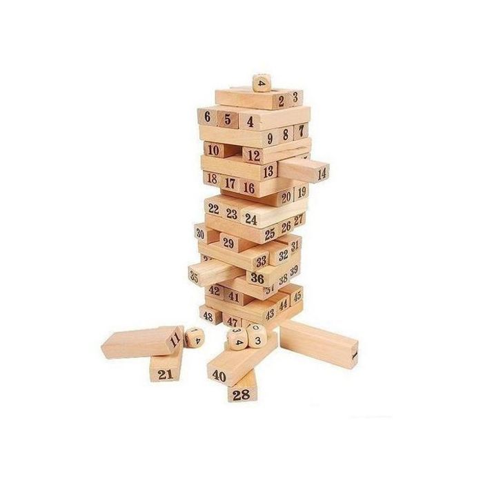 Jeu de Jenga en bois classique : 54 blocs pour un défi familial