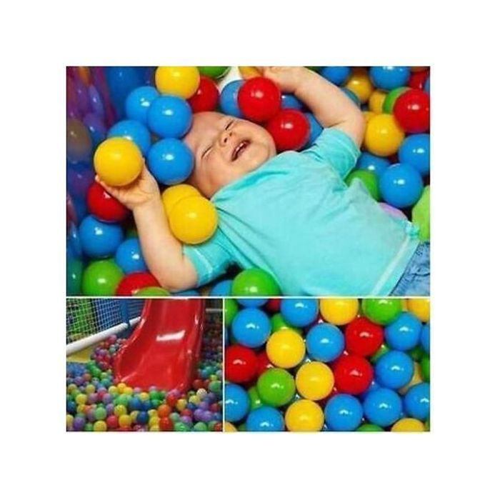 Filet de 50 Balles en plastique Souoke - Aires de jeux, piscines, crèches