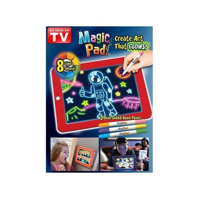 Tablette magique 3d planche à dessin créative enfants stylo led lumières art carnet de croquis