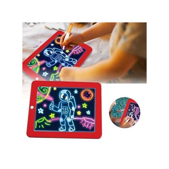 Tablette de dessin magic 3d - colorée, lumineuse, peinture
