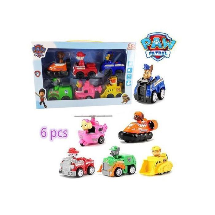 Jouet - ensemble de jeu 6 voitures paw patrol