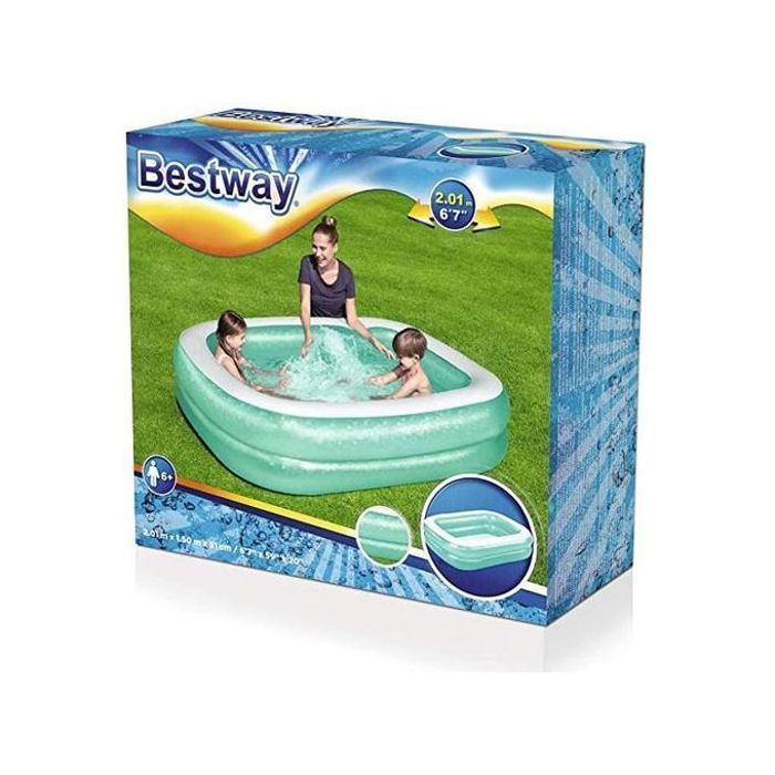 Bestway piscine gonflable familiale translucide 201 x 150 x 51cm best way