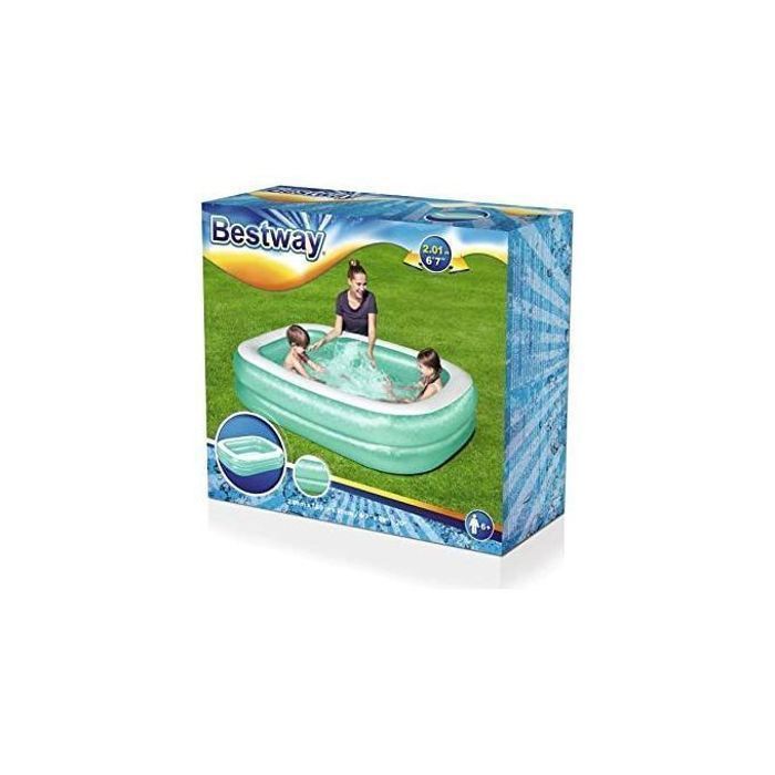 Bestway 54005 piscine gonflable familiale translucide - 201 x 150 x 51 cm